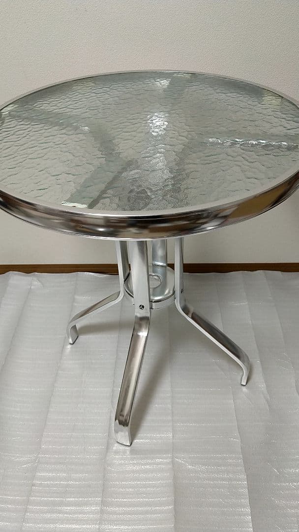 DULTON】ダルトン╱テーブル╱丸テーブル╱円型╱アルミ╱ガラス╱カフェ