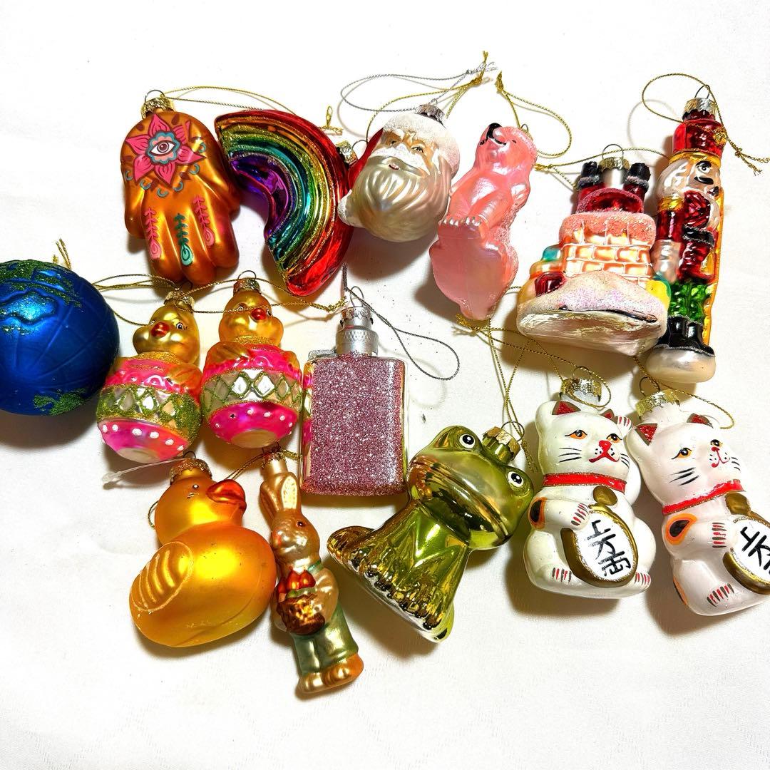 まとめ売り】 フライングタイガー ガラスオーナメント クリスマス