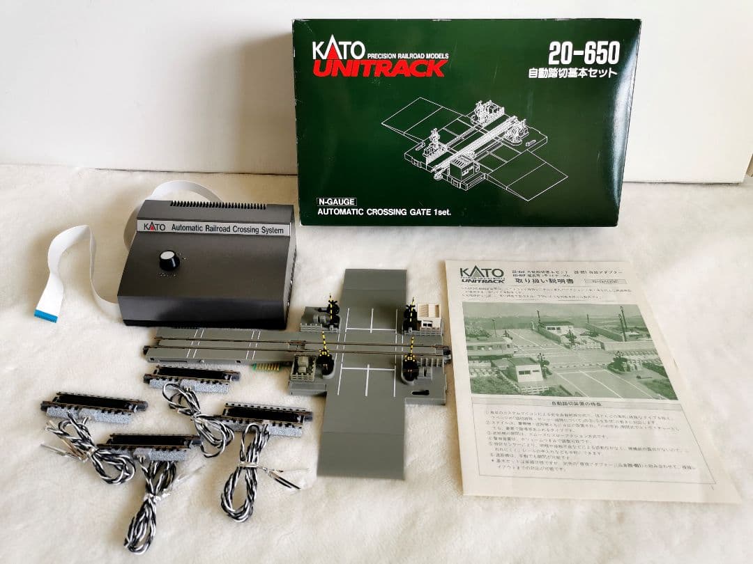 動作OK◎ KATO 20-650 自動踏切基本セット＋651複線用アダプター