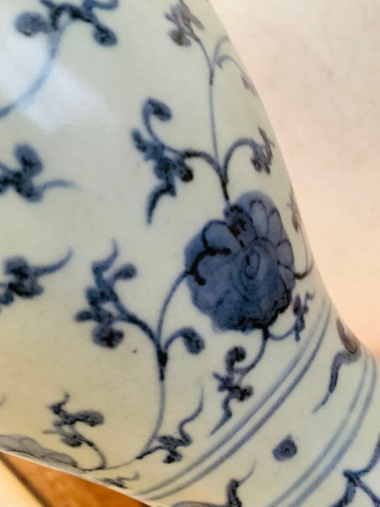 中国明時代中期(青花)染付梅瓶