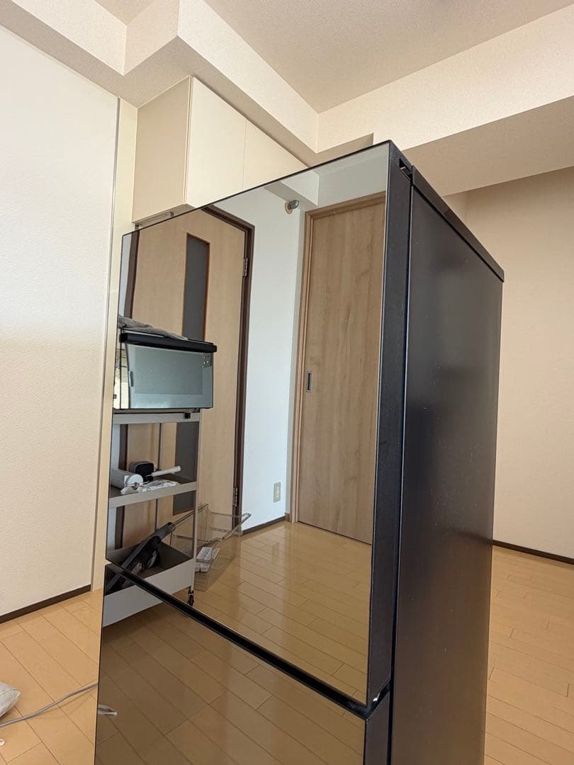 TWINBIRD ツインバード 2ドア 冷蔵庫 121L ブラック　ミラー