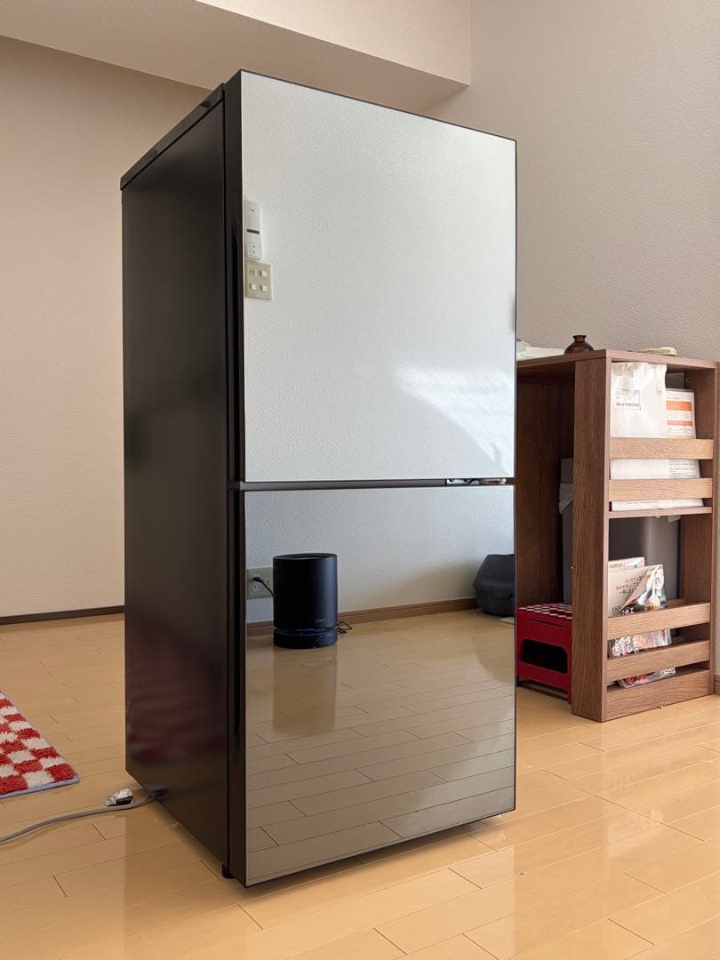 TWINBIRD ツインバード 2ドア 冷蔵庫 121L ブラック　ミラー