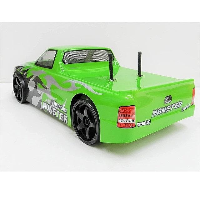 ターボ機能付き 1/10 ドリフトラジコンカー C002 緑 スペアボディー付