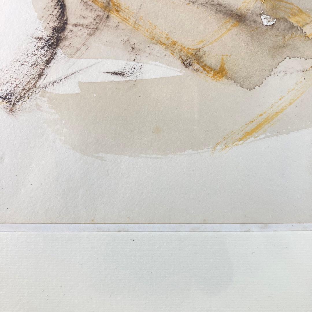 【真作保証】平野遼「母子」水彩画 直筆サイン 絵画