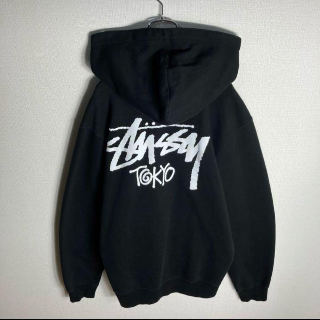 ステューシー Stussy ブラック プルオーバーパーカー