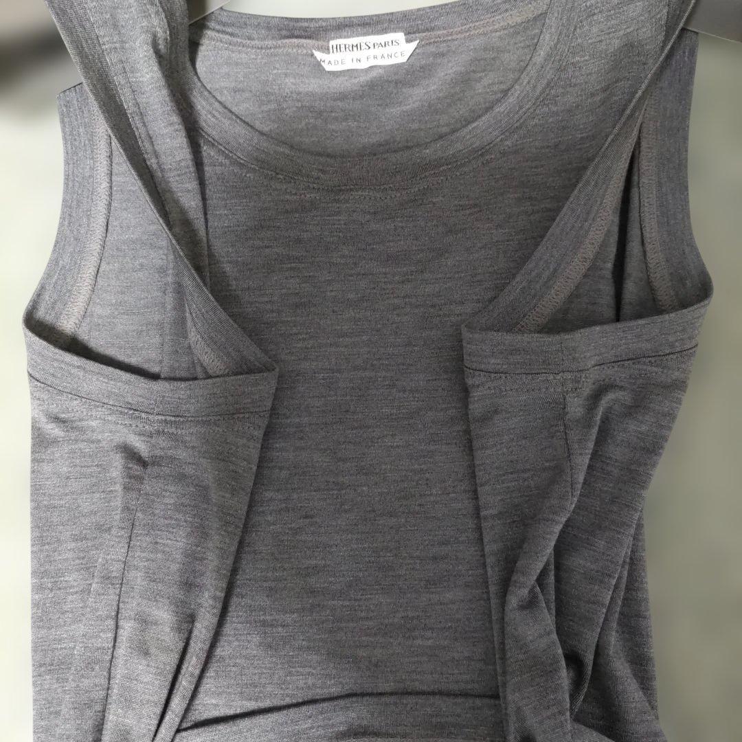 HERMES グレー タンクトップ