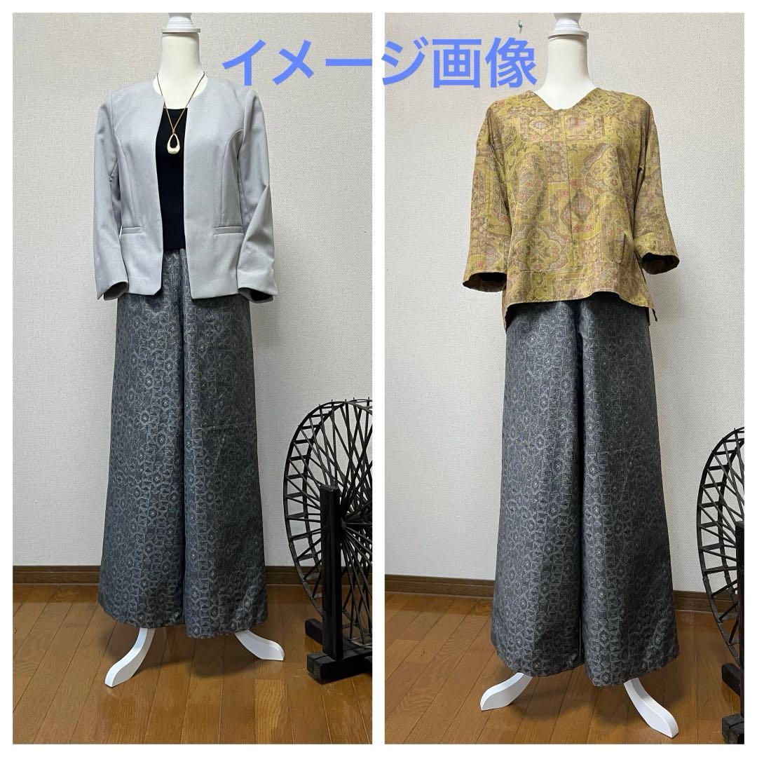 着物リメイク ガウチョパンツ ロング - メルカリ