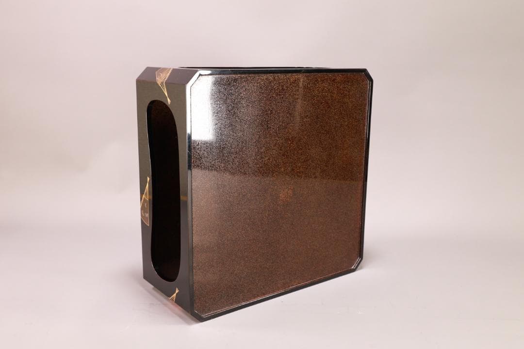 輪島塗　扇面金蒔絵　お櫃　はんがい　受け盆　お櫃台　会席　茶懐石　② BJ081