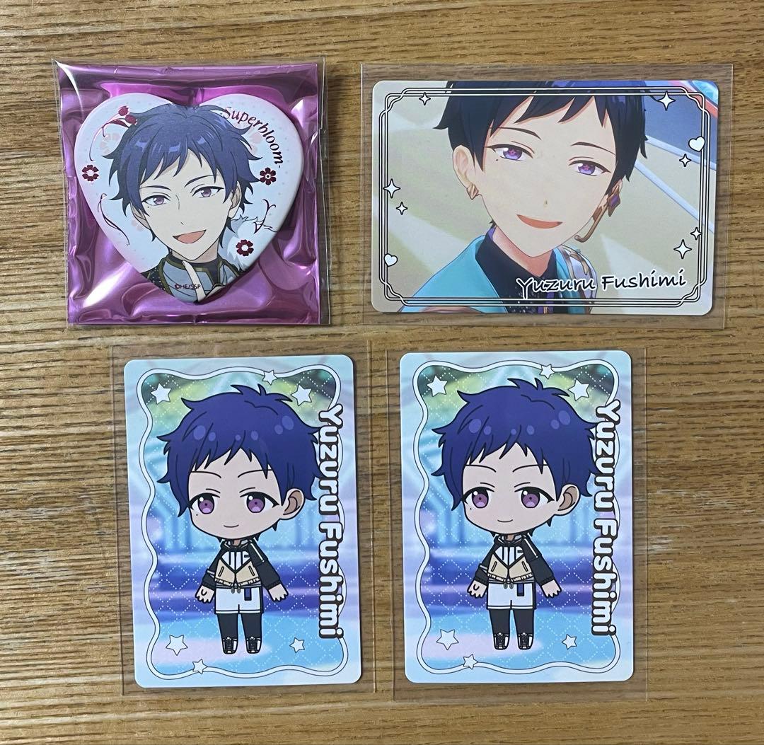 あんスタ スタフォニ 缶バッジ ハート チップス2 カード 伏見弓弦