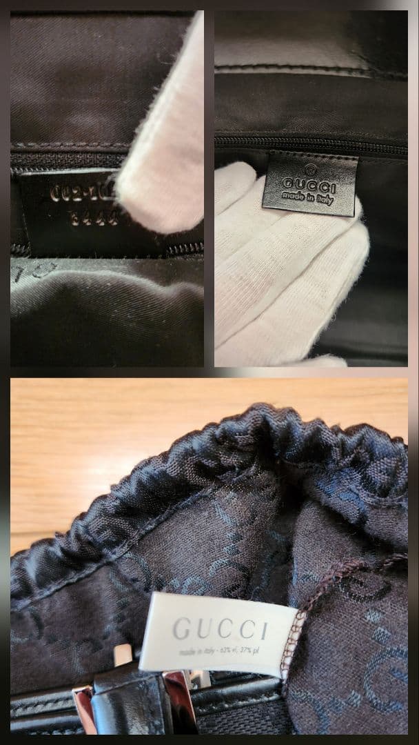 GUCCI ジャッキー ハンドバッグ　ブラック