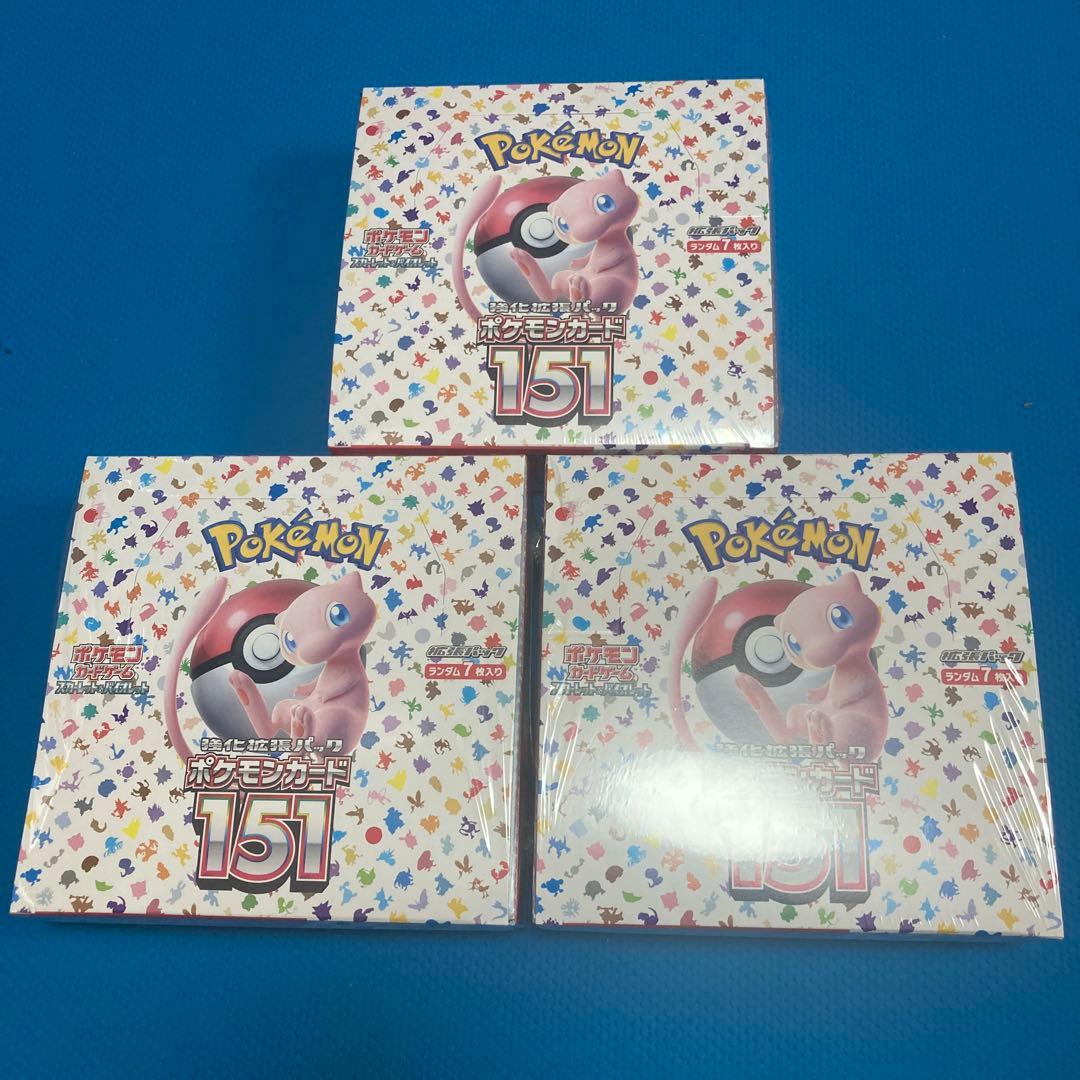 ポケモンカード 151 3BOX シュリンク付（切り込み有り） ポケモン