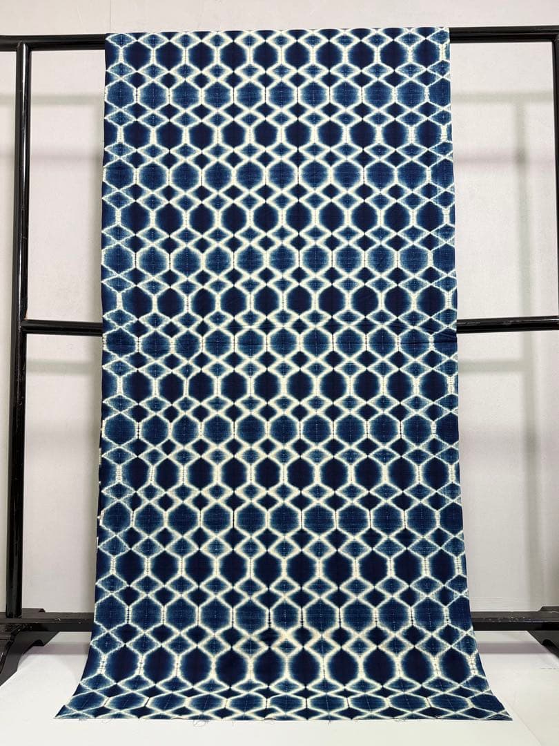 N9「有松鳴海絞り」藍染作家 片野かほり 天然藍染 個展出品作品