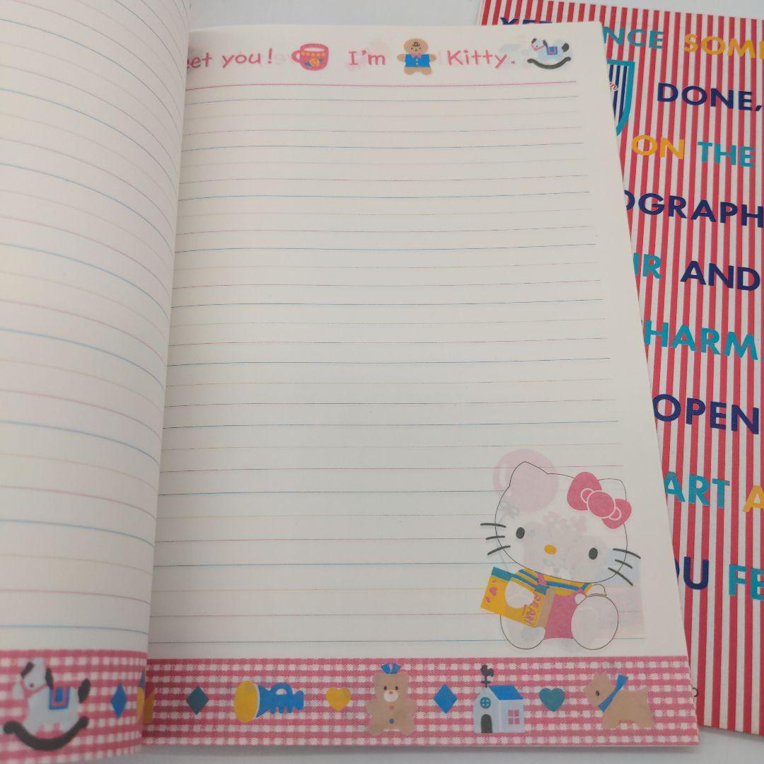 ハローキティ 昭和レトロ 下敷きノートものさし消しゴム サンリオ