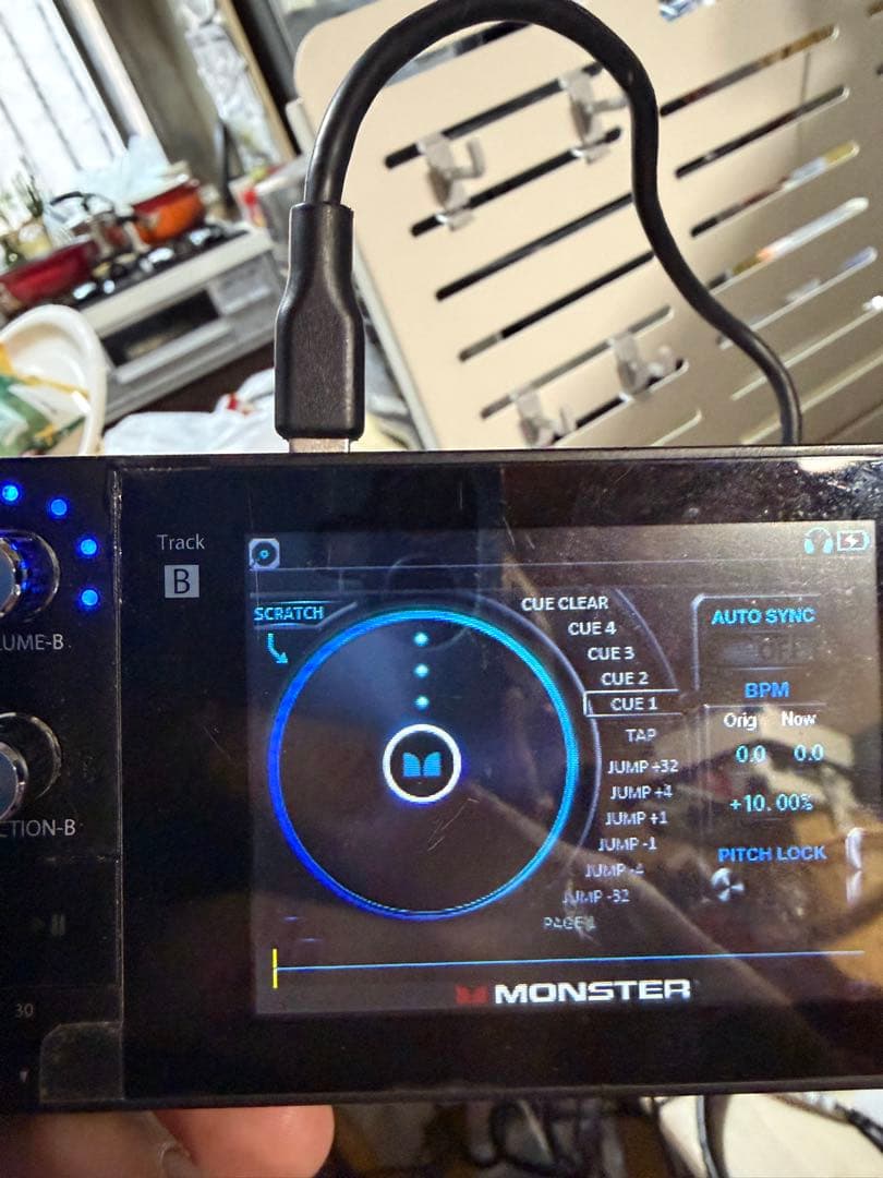 MONSTER ポータブルDJシステム GODJ 黒 動作確認済ジャンク扱いで