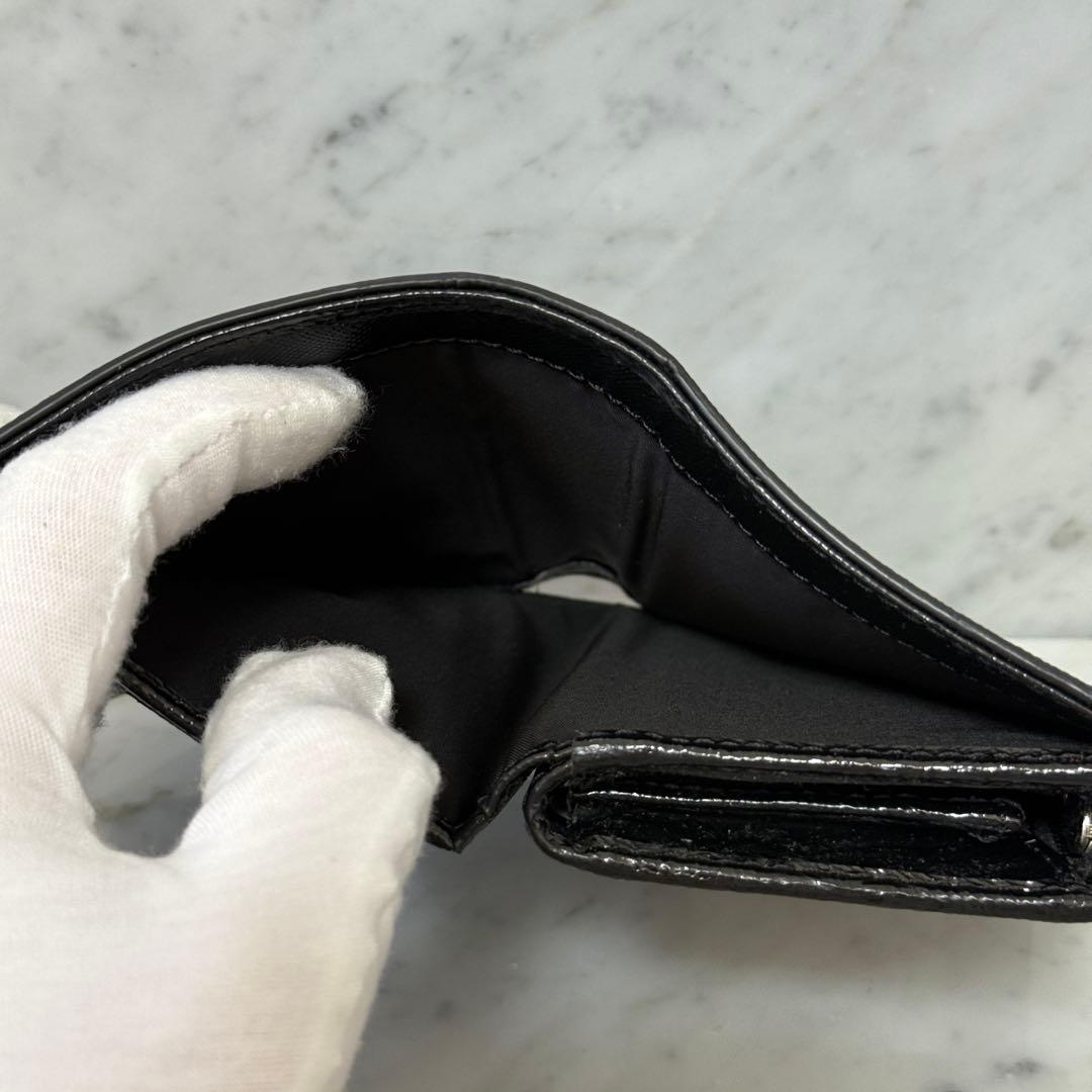 新品 未使用 COACH コーチ 二つ折り財布 ブラック 黒 本革 レザー