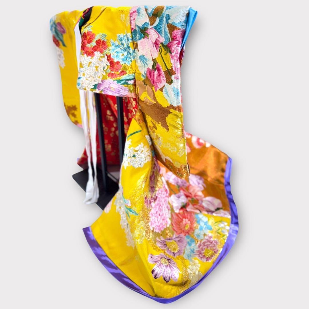 新品ハンドメイド】ペット用 打掛 大振袖 おひきずり