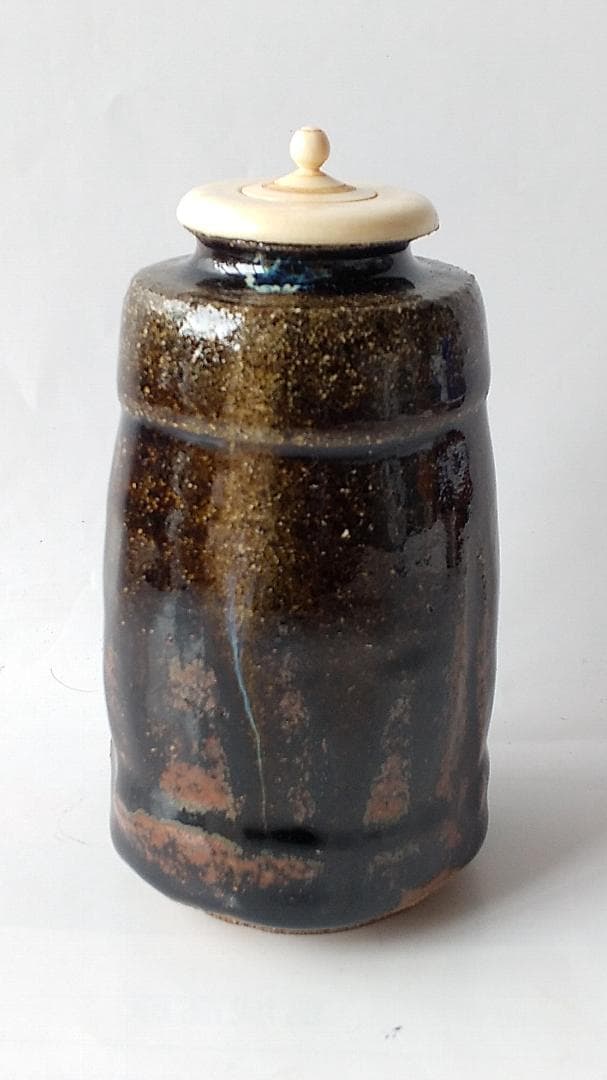 albus朝鮮唐津 茶入徳沢守俊仕覆駱駝文いちご手錦利休緞子茶道具共箱新品