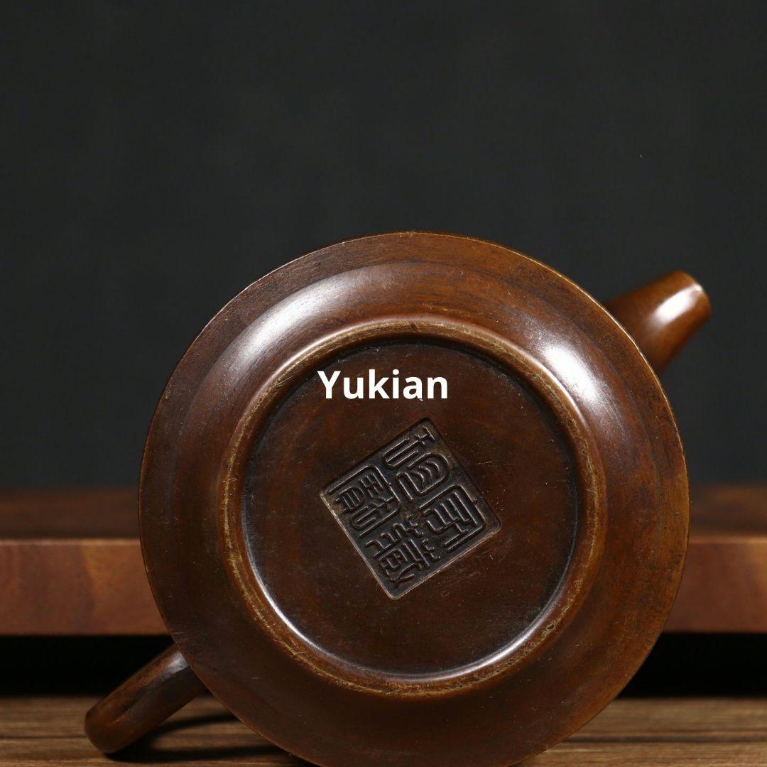 銅製 銅壺 招財進宝 茶器 茶道具 茶寵 美術品 煎茶道具の通販はau PAY