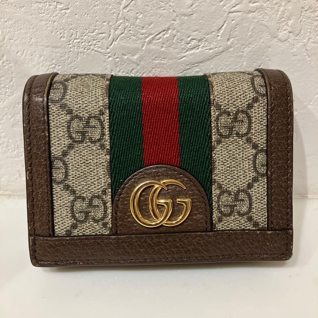 Gucci 二つ折り財布 GGパターン