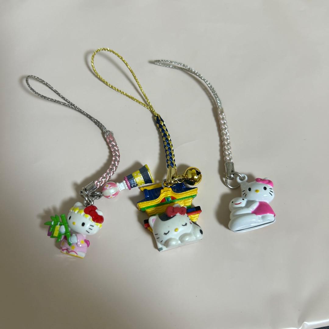 ハローキティ　ご当地　キティ　根付け　まとめ売り　15個　金閣寺　芦ノ湖　シカ