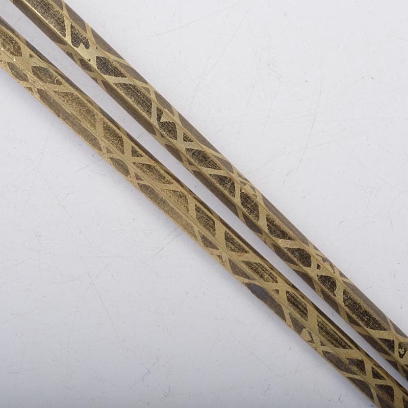 茶道具 金谷五郎三郎作 黄銅 火箸 共箱 M R7525