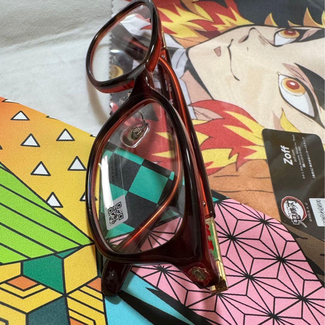 鬼滅の刃 Zoff コラボ メガネ 煉獄杏寿郎モデル メガネケース メガネ拭き