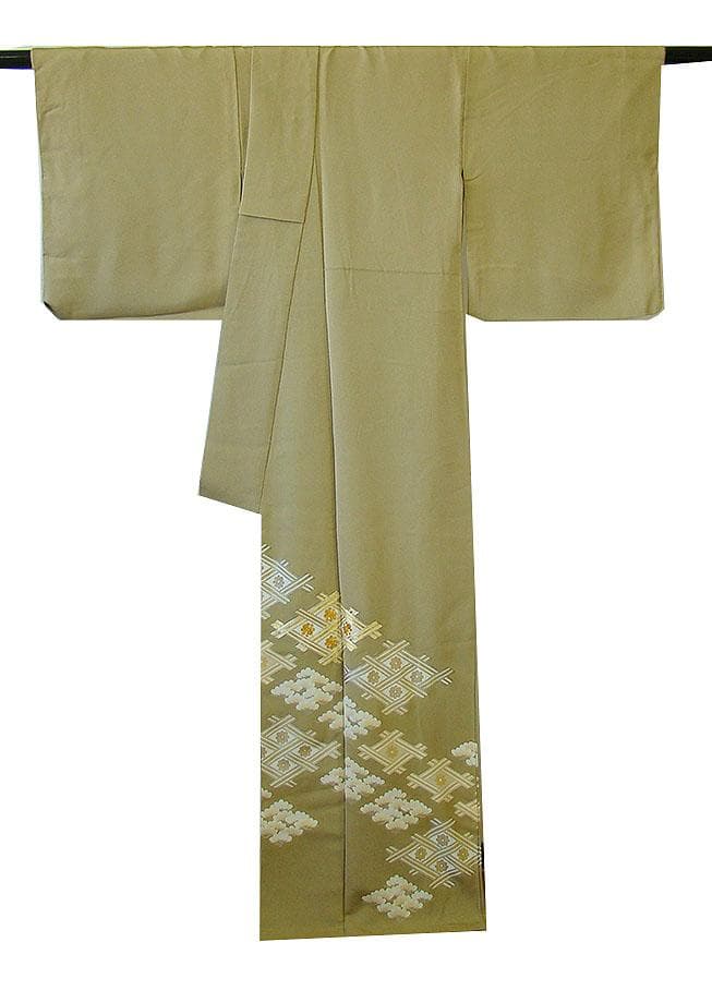 オリジナルファッション - ロング寸 作家物 極上一越地 金彩加工染 色