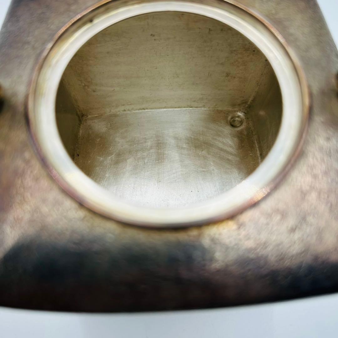 錺師 中川浄益 南鐐四方銚子 表千家即中斎書付】重さ419g 茶道具