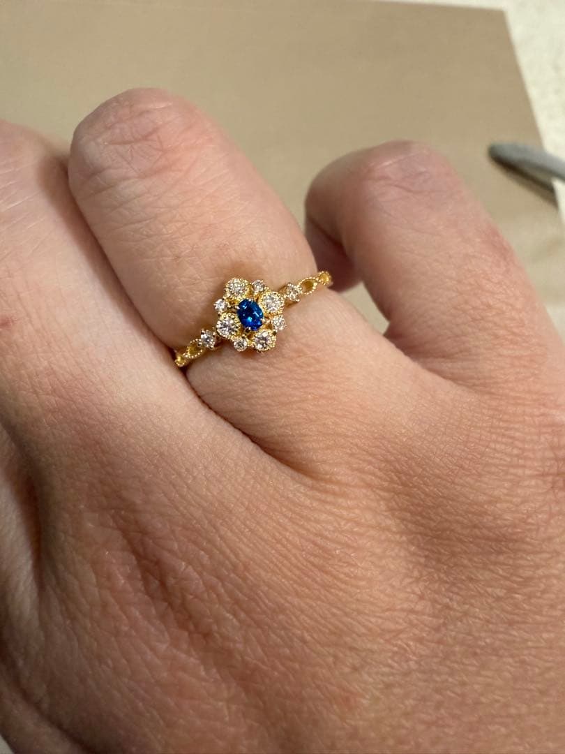 k18 アウイナイト リング 鑑別書あり