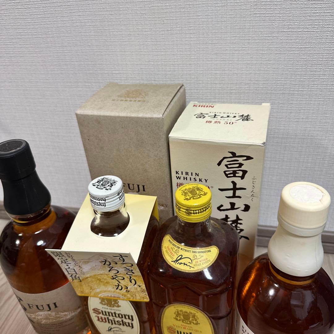 ぐりもん様専用富士シングルモルト、富士山麓、白角、復刻角ウイスキー4本