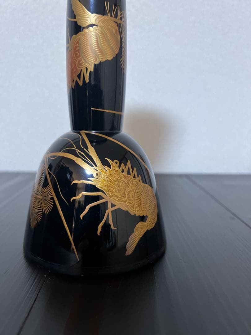 小鼓 胴 海老に松蒔絵