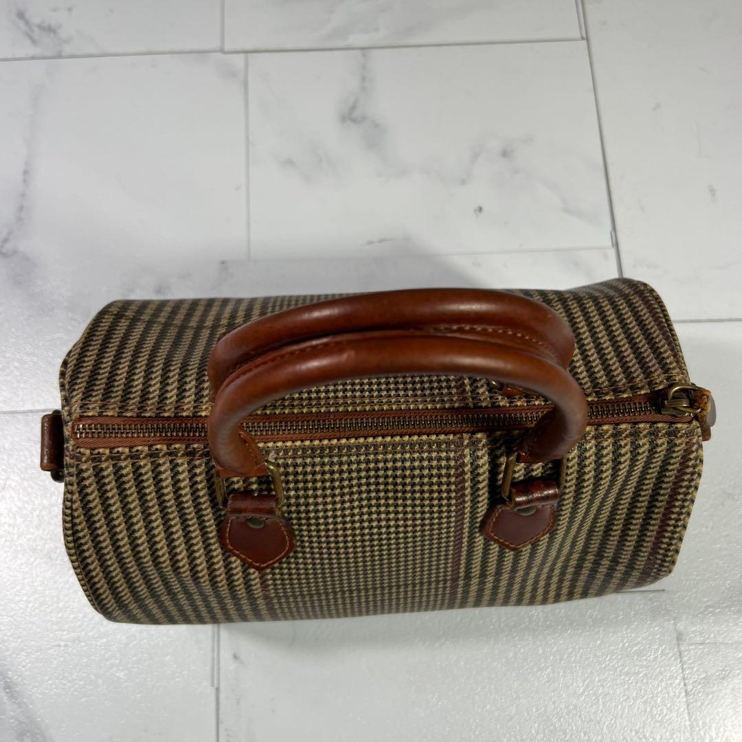 POLO Ralph Lauren 千鳥格子柄ミニボストンバッグPVCレザー - メルカリ