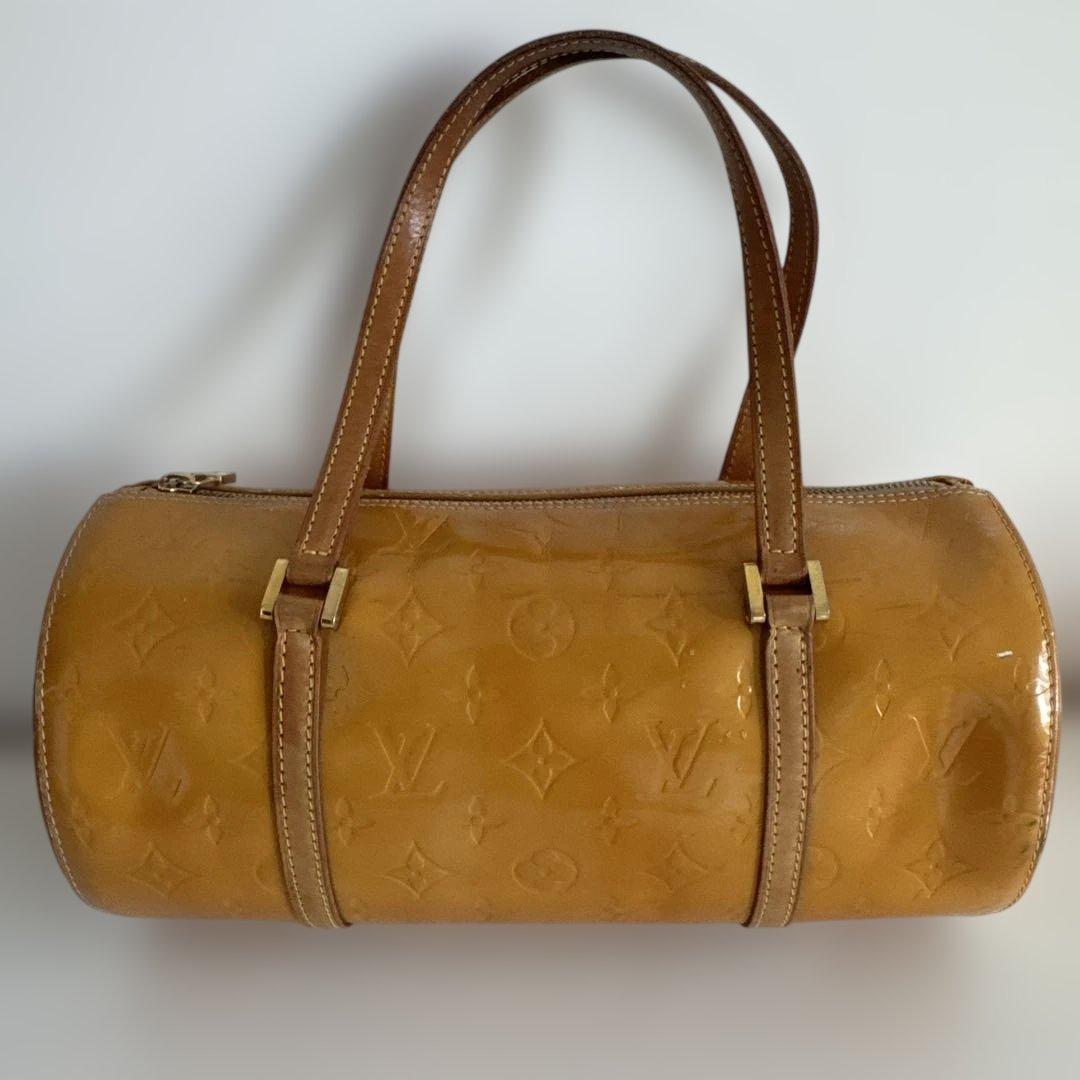 Louis Vuitton イエローパテントレザーハンドバッグ