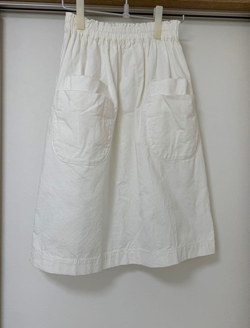 homspun 細コール ダブルポケットギャザースカート