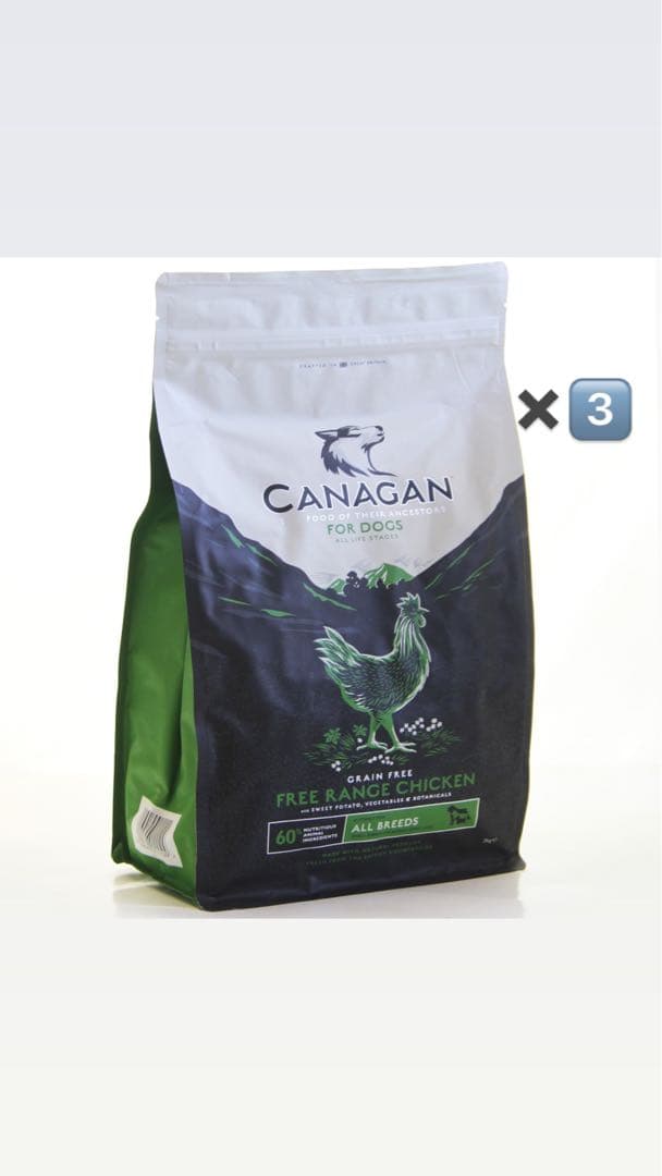 新品】CANAGAN フリーレンジチキン ドッグフード 3袋セット