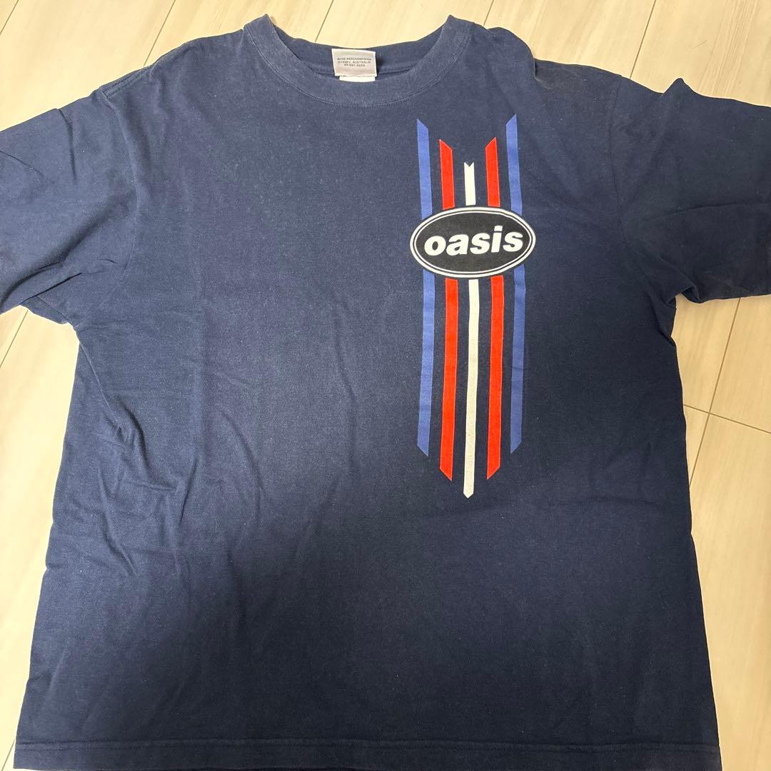 oasis オアシス 90s ヴィンテージ Tシャツ ネイビー - メルカリ