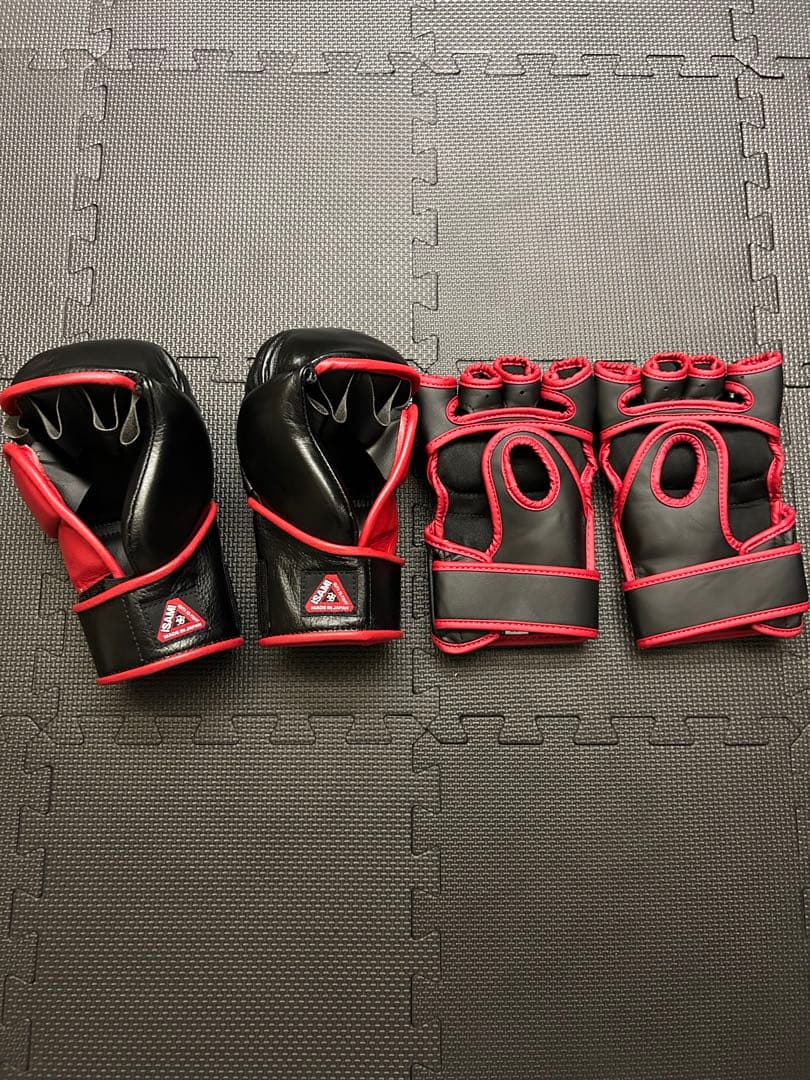 オープンフィンガーグローブパウンドグローブdeep試合用グローブセット