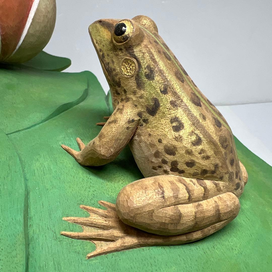 神保琢磨 木彫彩色「春陽」 共箱 幅約31㎝ チニエト 東な7-1221