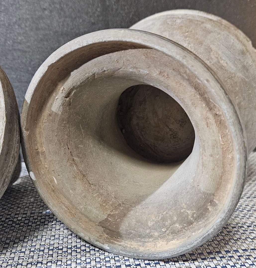 朝鮮半島古陶磁器 新羅土器 三角透かし造幾何学文様蓋付 香炉 祭器