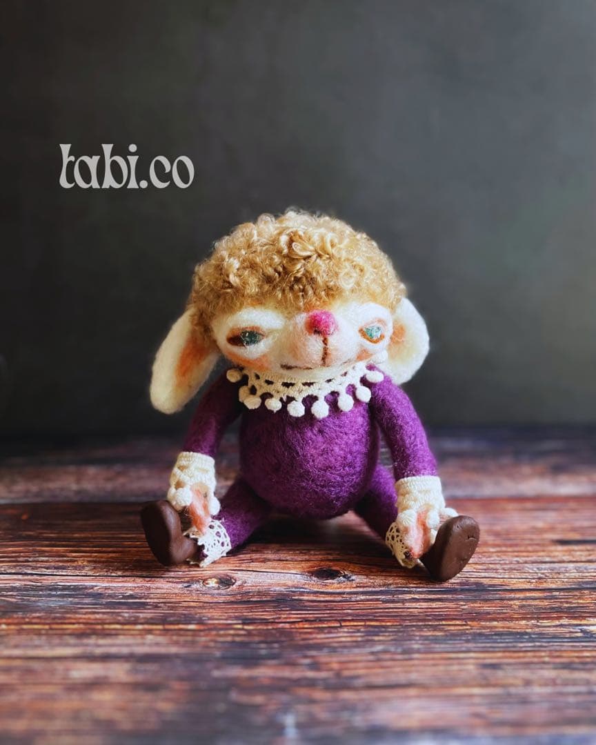 羊毛フェルト アートドール パポテ クプラさん