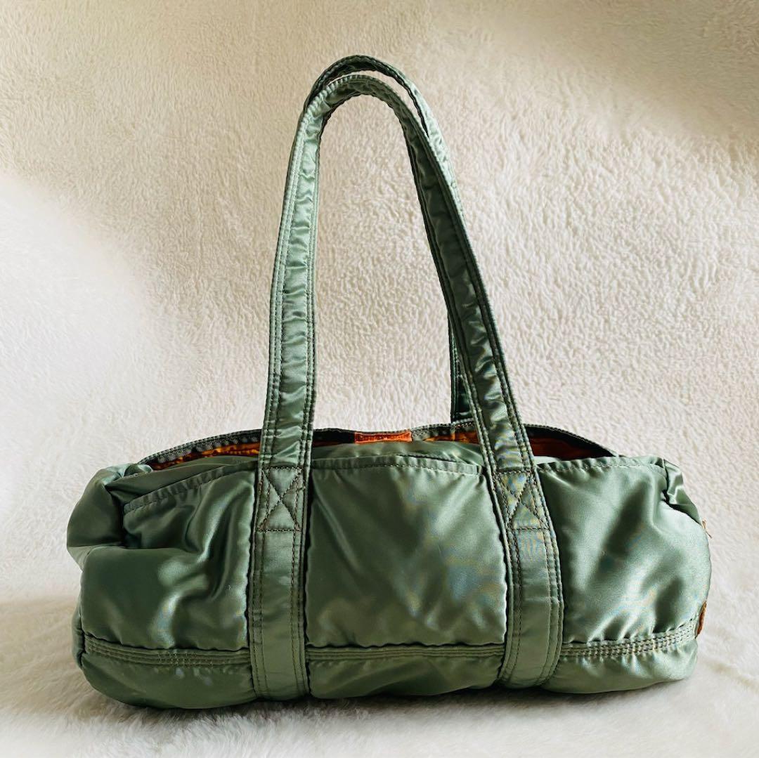 porter タンカーボストンバッグ手提げグリーン