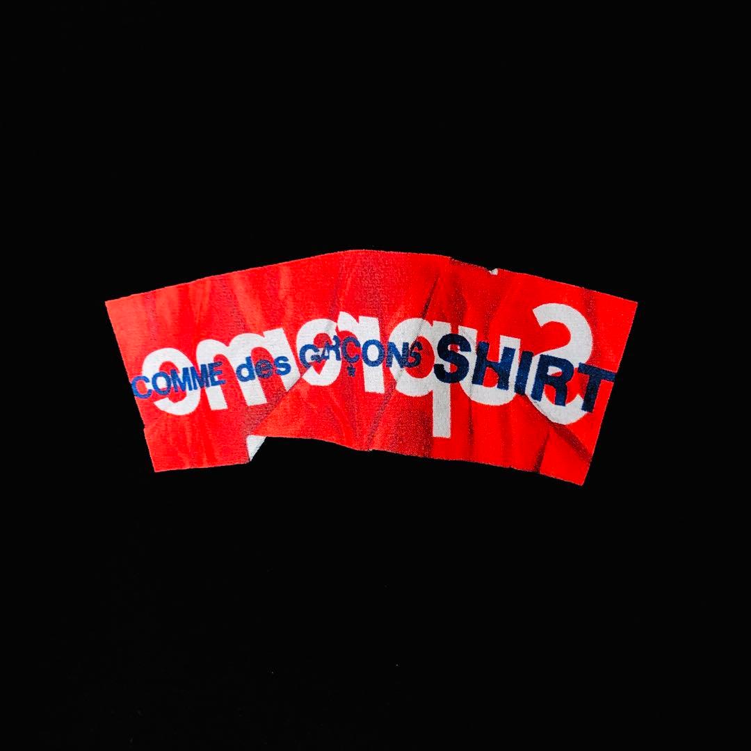 【大人気コラボ】シュプリーム コムデギャルソン ボックスロゴ パーカー S 黒