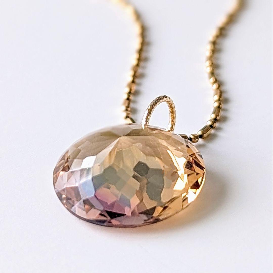 ♢マロコ♢K18 大粒アメトリン 7.25ct ネックレスチャーム