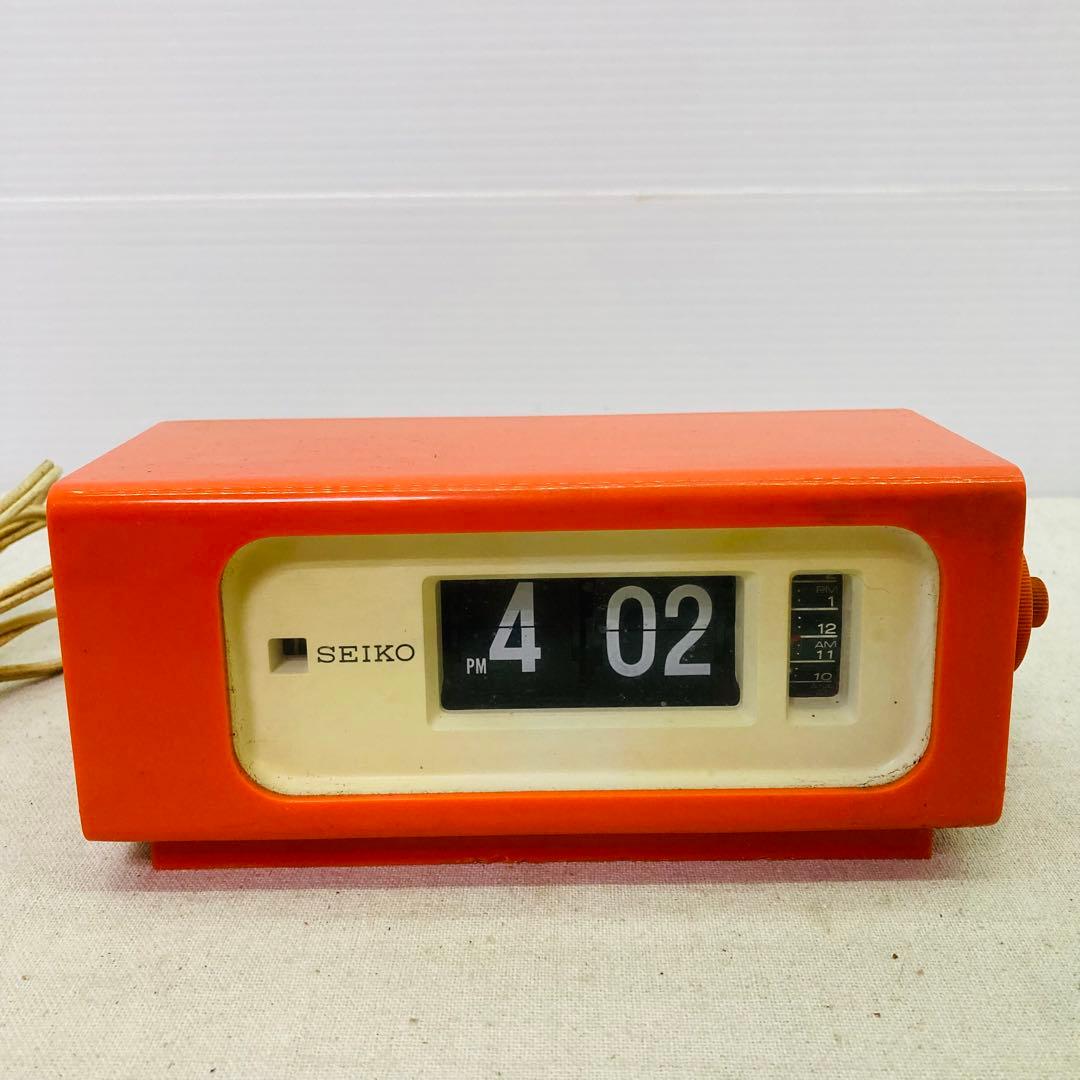 〇Nb左1064 昭和レトロ セイコー パタパタ時計 DP617 イエロー 〇Nb左