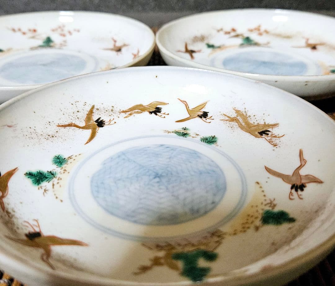 古伊万里 染錦 時代物 小皿 色絵 骨董 アンティーク