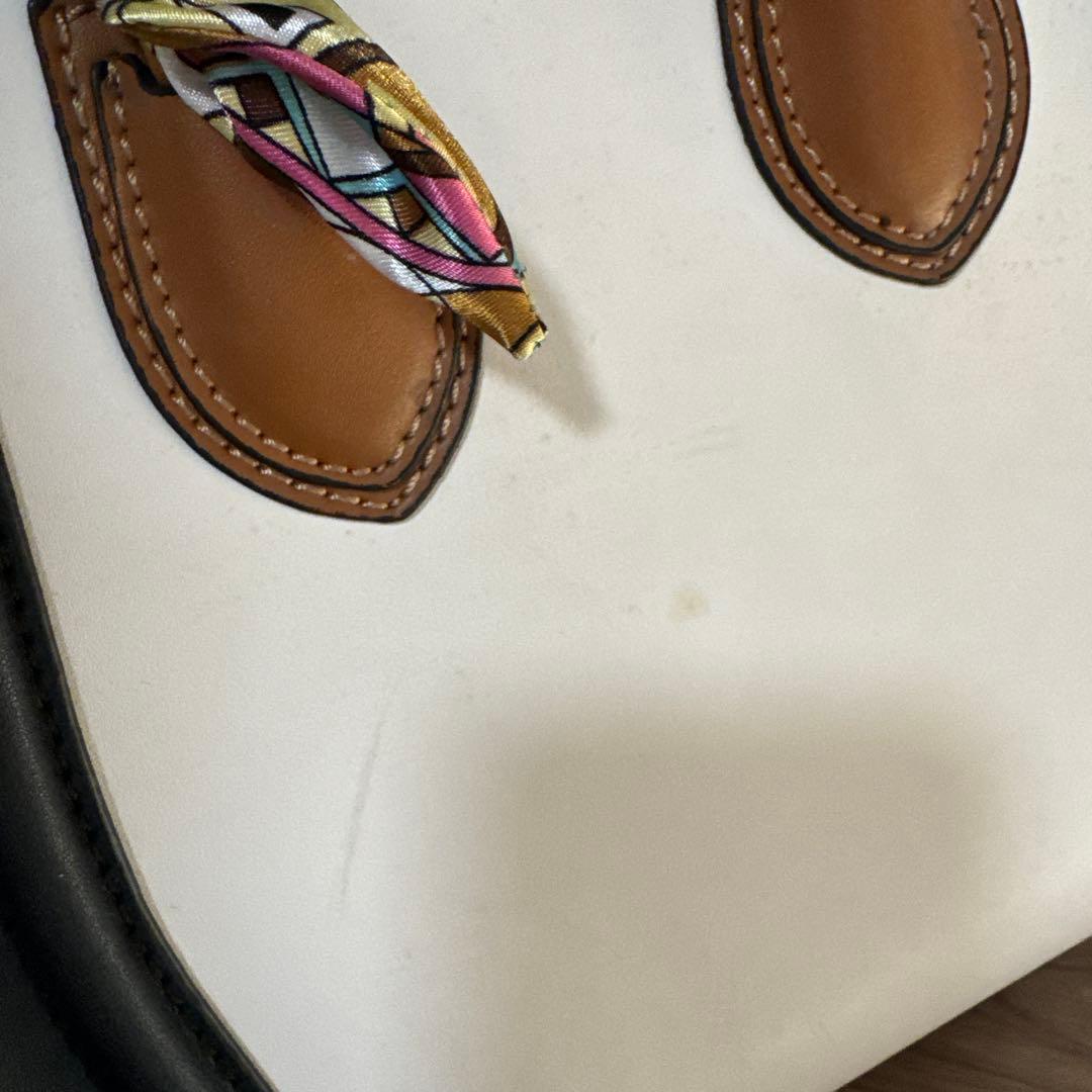 ハンドバッグ ホワイト/ブラウン/ブラック