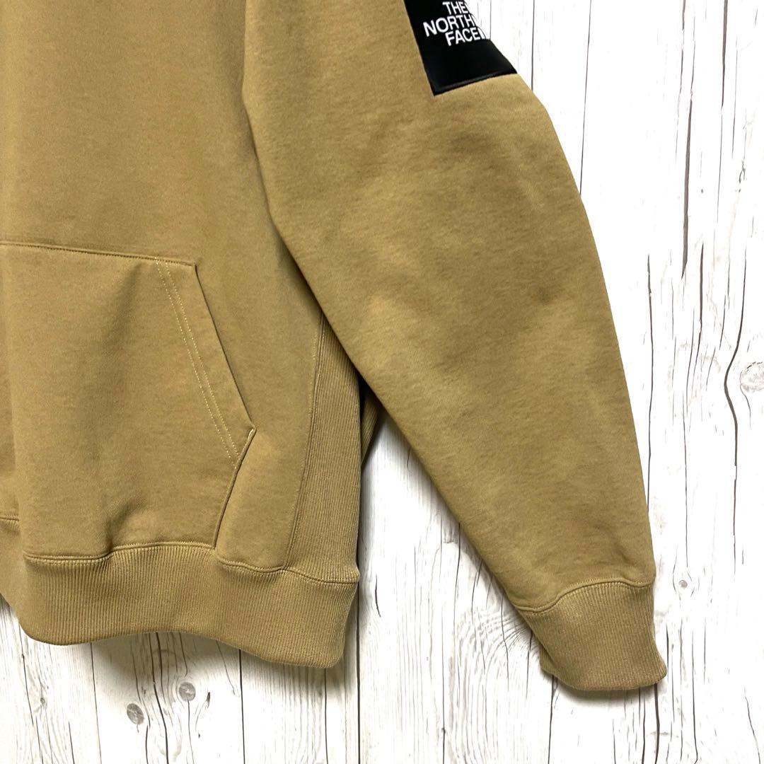 売切人気モデル◆ノースフェイル　スウェットパーカーMカーキ　スクエアロゴフーディ
