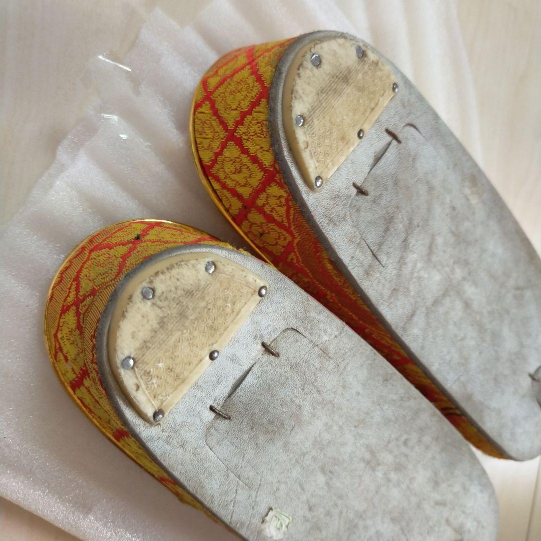 七五三用 赤系 花柄 華やか着物 振袖 小物 草履 7歳女の子 可愛い レトロ