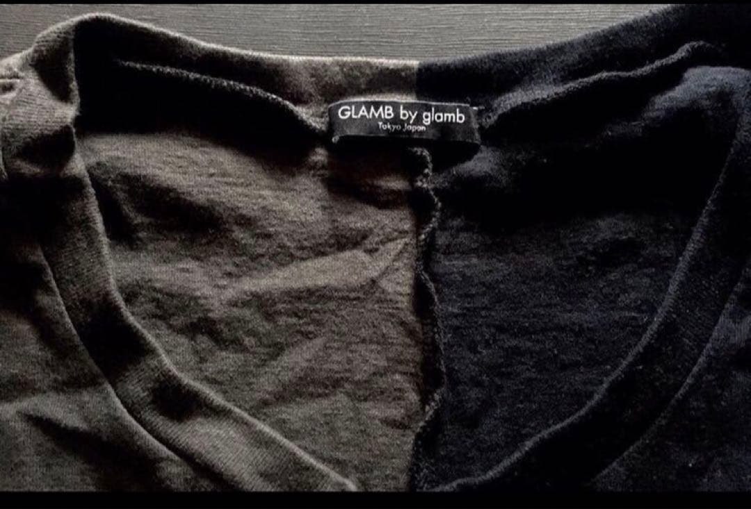 入手困難 激レア glamb 名作セパレート Tシャツ size3 スミクロ メンズ