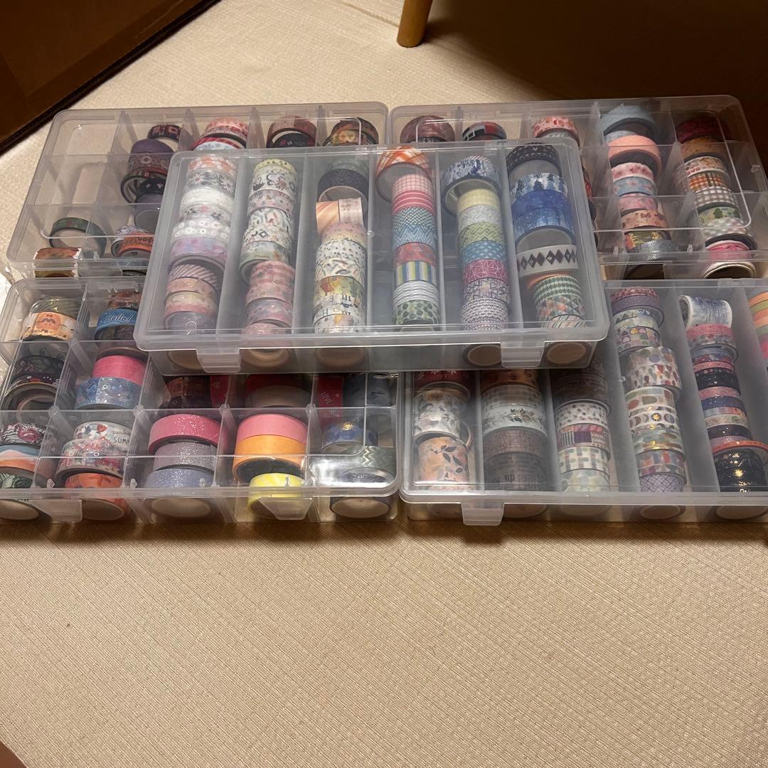 マスキングテープ他139点セット⁄無印良品2段引き出し収納付き 【まとめ